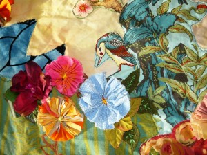 tapestry birds and flowers